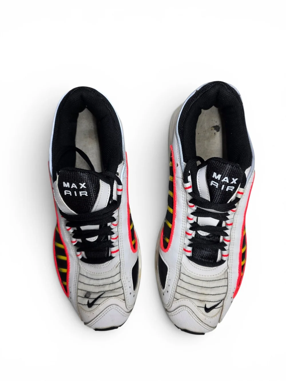 Nike Air Max White Black Neon Yellow Running Sneakers